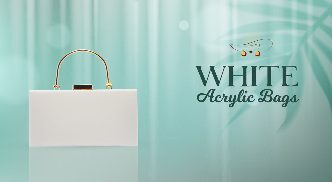 Read about TrendEvoker White Acrylic handbag, clutch, and purse