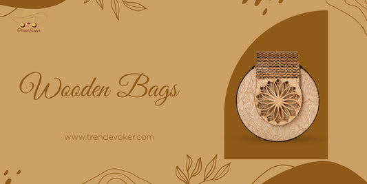 Handmade wooden purse with eco-friendly design for women in Pakistan.