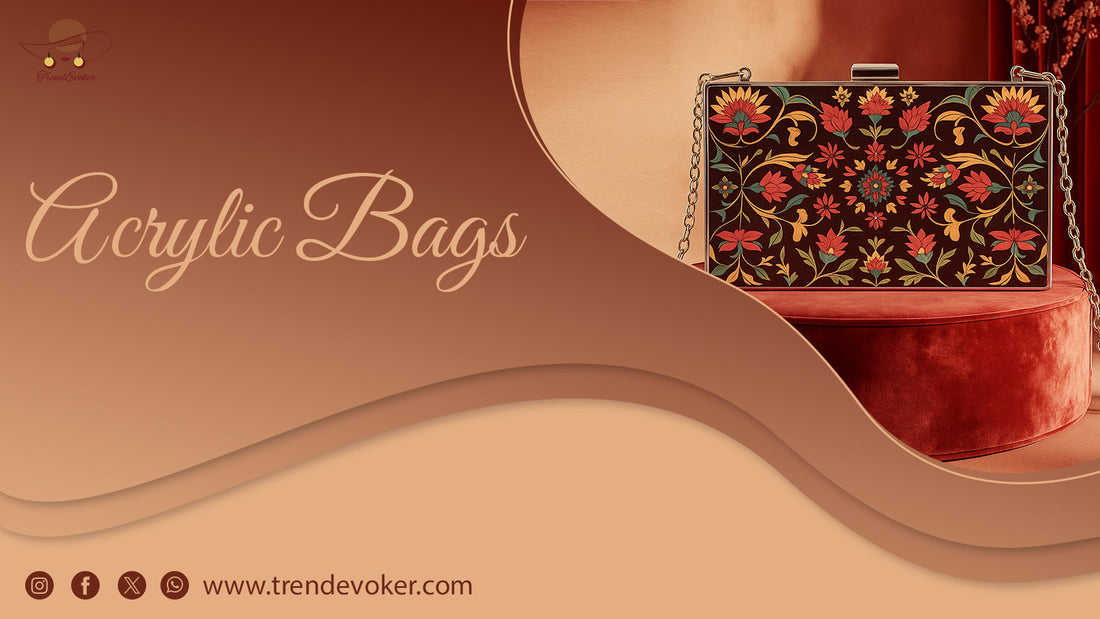 Premium transparent acrylic clutch bag for weddings and formal events in Pakistan.