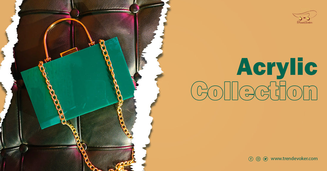 Modern transparent handbags for formal events – Affordable acrylic bags in Pakistan.