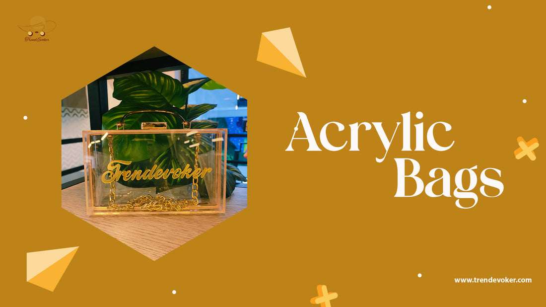 Elegant transparent acrylic clutch bag for women in Pakistan – TrendEvoker 2025 collection.