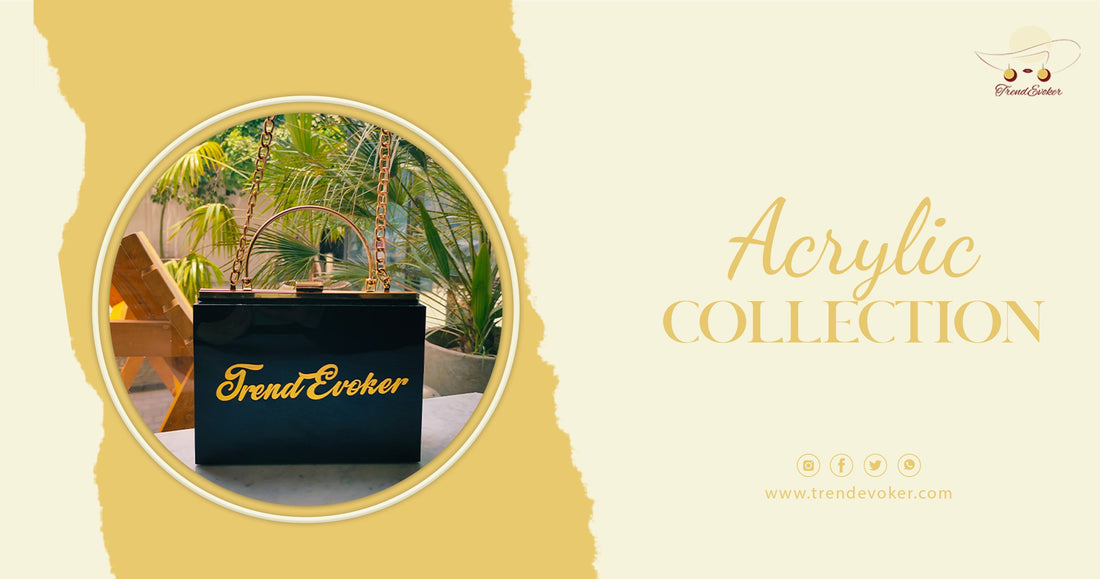 Stylish transparent acrylic clutch bag for women available online in Pakistan – TrendEvoker collection.