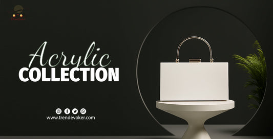 Stylish transparent acrylic clutch bag for women in Pakistan – TrendEvoker designer collection.