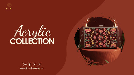 Stylish transparent acrylic clutch bag for women in Pakistan – TrendEvoker 2025 collection.