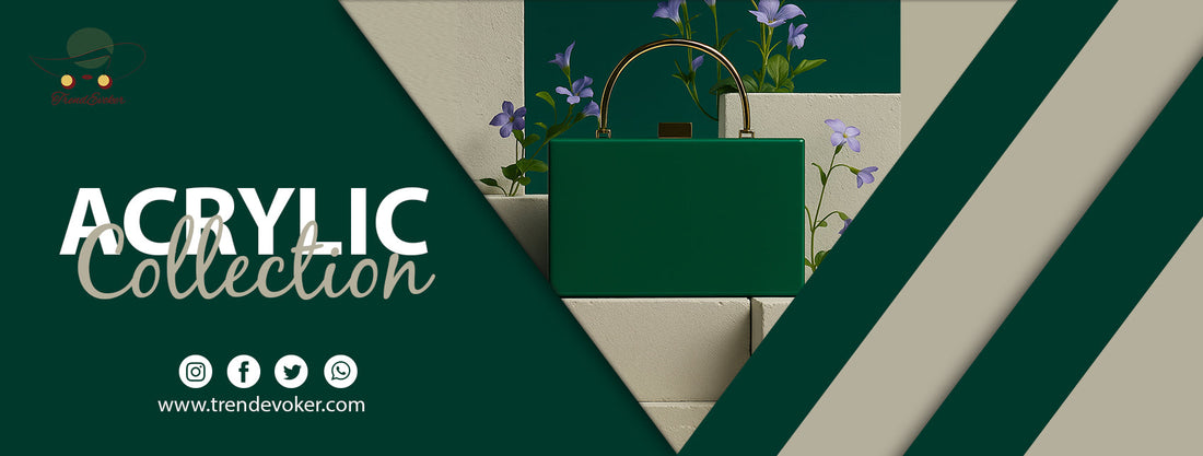 Artisan crafting a transparent acrylic clutch bag for women in Pakistan at TrendEvoker.