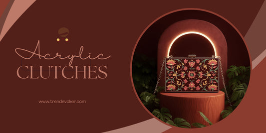 Heart-shaped pearl acrylic clutch bag for weddings in Pakistan – TrendEvoker.