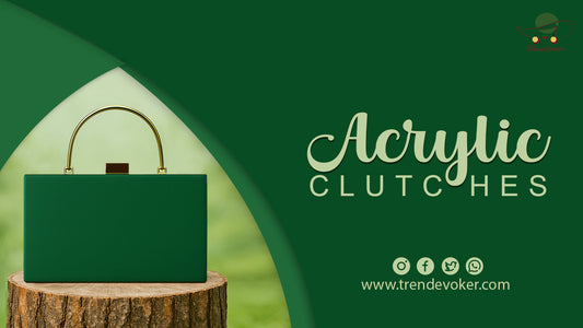 Stylish transparent acrylic clutch bag for women in Pakistan – TrendEvoker’s premium designer collection.