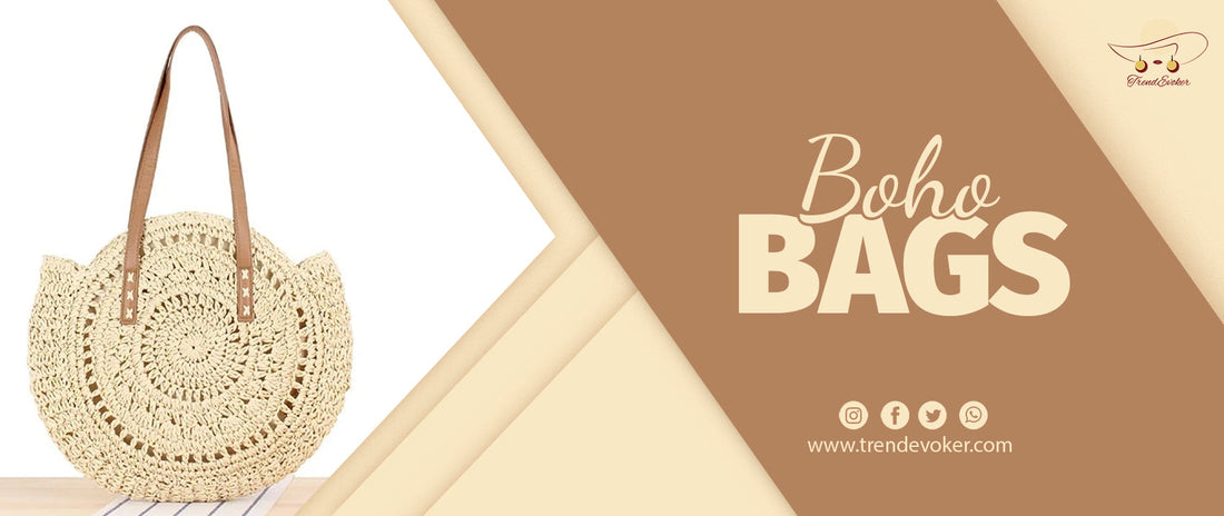 Stylish Boho Bags and Bohemian Shoulder Bags in Earthy Tones and Tribal Patterns – TrendEvoker Pakistan 2025.