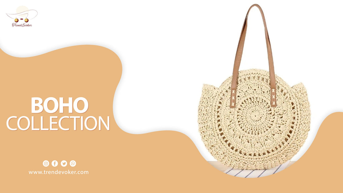 Stylish boho tote and bohemian shoulder bags for women available online in Pakistan – TrendEvoker collection.