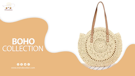 Stylish boho tote and bohemian shoulder bags for women available online in Pakistan – TrendEvoker collection.
