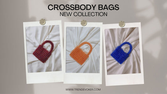 Pakistani woman styling a pearl beaded crossbody bag with traditional and western outfits – TrendEvoker crossbody bags collection.