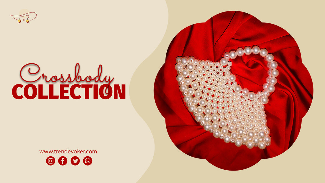 Stylish leather, beaded, and pearl crossbody bags for women in Pakistan with affordable prices and online delivery.