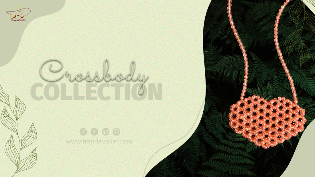 Stylish crossbody bag for women in Pakistan – perfect for travel, pearl and beaded designs available online at TrendEvoker.