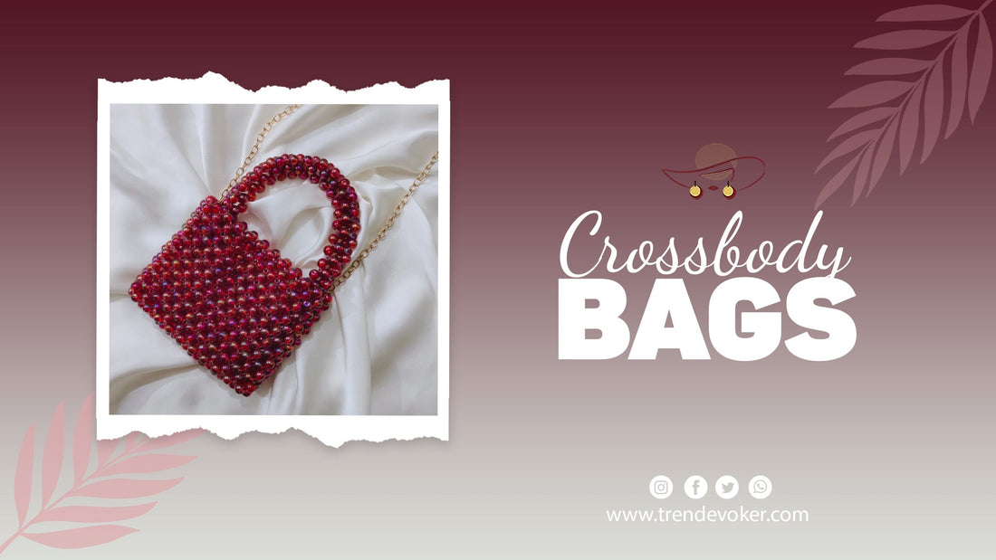Stylish crossbody bags for women in Pakistan including beaded, pearl, leather, and travel designs available online with delivery.