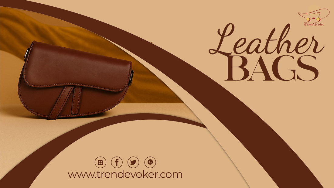 Woman holding a stylish eco-friendly leather tote bag in Pakistan.