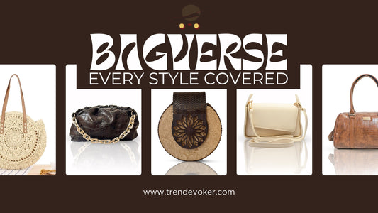Branded leather handbags, tote bags, and clutches for women in Pakistan – TrendEvoker collection.