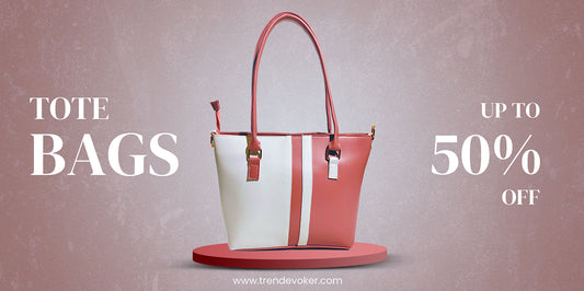 Stylish woman carrying a leather tote bag in Pakistan – TrendEvoker fashion tote bags for office, university, and travel.