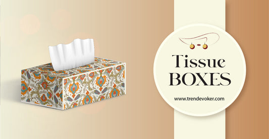 Stylish designer tissue boxes for home and car use in Pakistan – available in acrylic, handmade, and Harry Potter-themed designs from TrendEvoker.