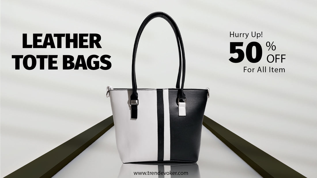 Stylish leather tote bags for women in Pakistan for work, travel, and gym use – TrendEvoker.