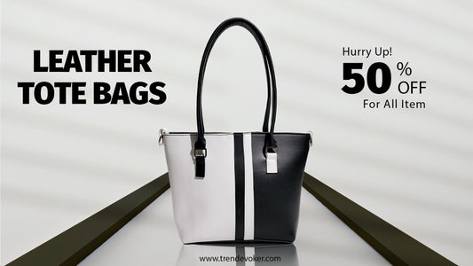 Stylish leather tote bags for women in Pakistan for work, travel, and gym use – TrendEvoker.