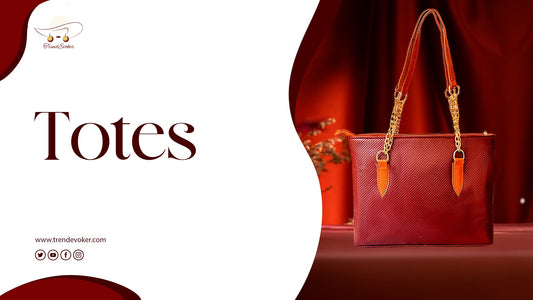 Stylish leather tote bags for women in Pakistan by TrendEvoker.