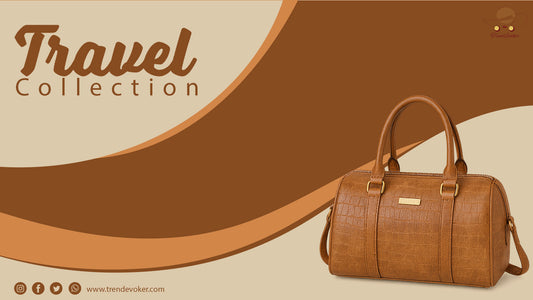 Premium leather tote travel bag for women – TrendEvoker Pakistan.