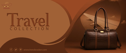 Elegant leather tote travel bag for women - TrendEvoker Pakistan.