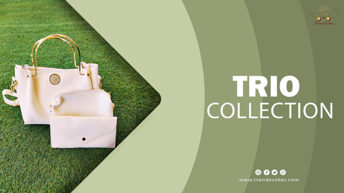 Elegant Trio Leather Bags – Shoulder, Tote & Crossbody for Women in Pakistan.