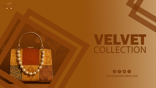 Pakistani woman styling a velvet shoulder bag with a casual outfit – velvet bags for women in Pakistan with prices and online delivery options.