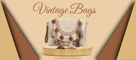 Stylish vintage clutch bags and handmade boho purses for women in Pakistan from TrendEvoker collection.