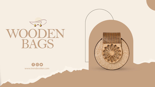 Handmade wooden bags crafted in Pakistan with natural materials – stylish eco-friendly wooden purses for women.
