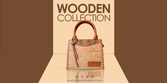 Handmade wooden handbag for women in Pakistan from TrendEvoker – eco-friendly and stylish wooden fashion purse,