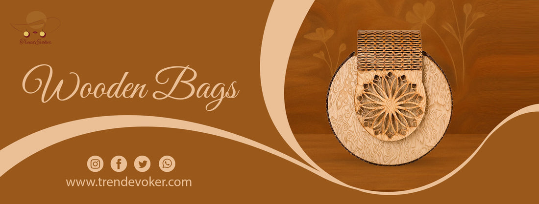 Pakistani woman pairing handmade wooden crossbody bag with floral summer dress.