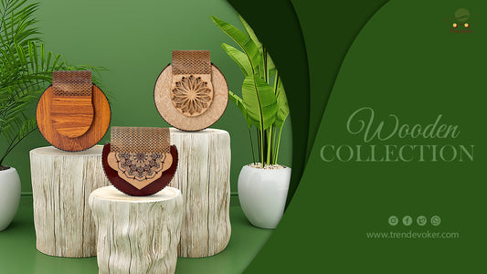 Handmade Wooden Shoulder Bag for Women – Eco-Friendly Fashion in Pakistan.