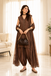 Chocolaty Leather Shoulder Bag for Women