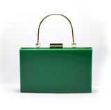 Stylish Green Acrylic Clutch Purse - TrendEvoker Collection