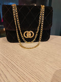 Luxurious Brown Velvet Shoulder Bag - TrendEvoker Collection