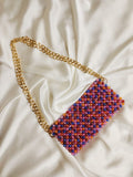 Multi Color Handcrafted Beaded Shoulder Bag - Branded Bag in Pakistan