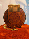 Personalized Orangi Handmade Wooden Bag - Crossbody Design