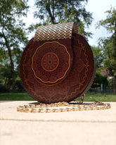 Sindhi Handcrafted Wooden Crossbody Bag for Women in Pakistan