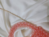 Handcrafted Baby Pink Beaded Bag - Custom Design