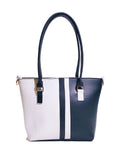 Black and White Contrast Tote Bag for Women