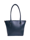 Black and White Contrast Tote Bag for Women Backside