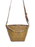 Elegant Brown Leather Bucket Handbag for Ladies in Pakistan