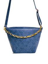 Stylish Gray Leather Bucket Bag for Women - TrendEvoker