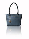 Gray High-Quality Leather Tote Bag for Women