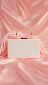 White Acrylic Clutch Bag - Clutches