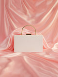 White Acrylic Clutch Bag - Clutches
