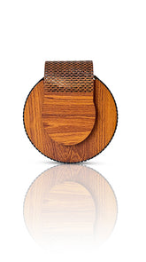 Reddish Plain Crossbody Wooden Bag - handmade and elegant