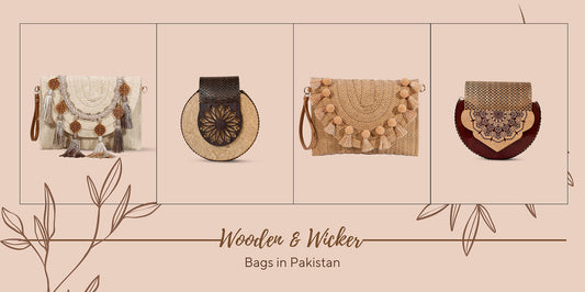 Handcrafted wooden and wicker fringe bags for women in Pakistan available at TrendEvoker. Shop eco-friendly, stylish wooden purses and unique wicker bags with affordable prices and online delivery